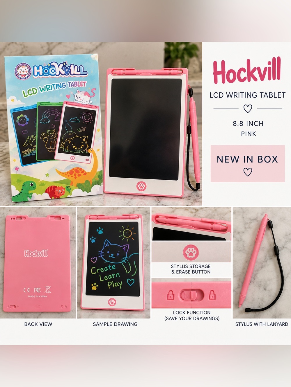 🩷🌈 Hockvill LCD Writing Tablet for Kids 🌈🩷 ✨ NEW IN BOX! ✨